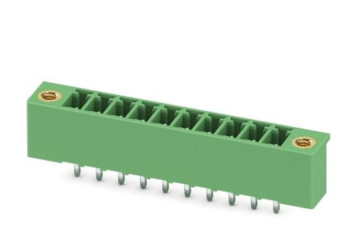 Phoenix Contact MCV 1.5/10-GF-3.5-LR Series Pluggable Terminal Block, 10-Contact, 3.5 mm Pitch, 1 Row, 1818070