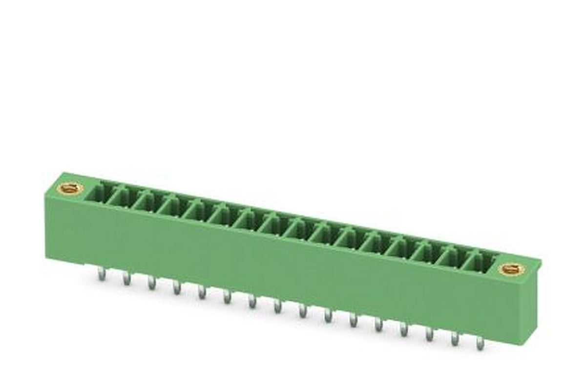 Phoenix Contact MCV 1.5/16-GF-3.5-LR Series Pluggable Terminal Block, 16-Contact, 3.5 mm Pitch, 1 Row, 1818135