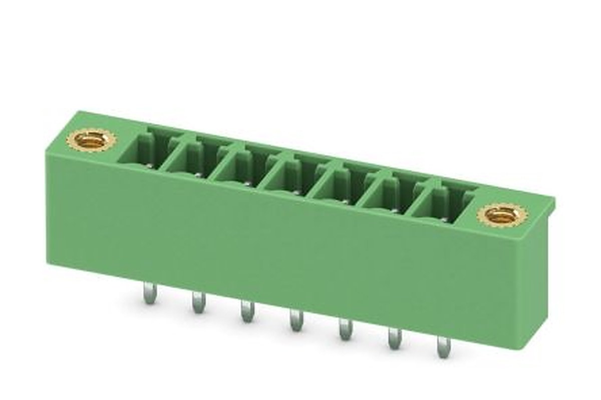 Phoenix Contact MCV 1.5/ 7-GF-3.81-LR Series Pluggable Terminal Block, 7-Contact, 3.81 mm Pitch, 1 Row, 1818232