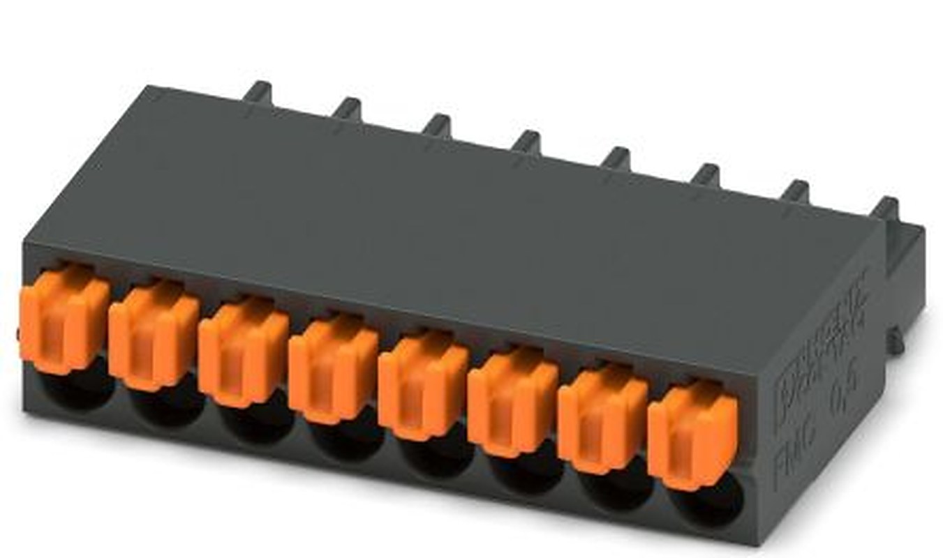 Phoenix Contact FMC 0.5/8-ST-2.54 Series PCB Terminal Block, 8-Contact, 2.54 mm Pitch, 1 Row, 1821151