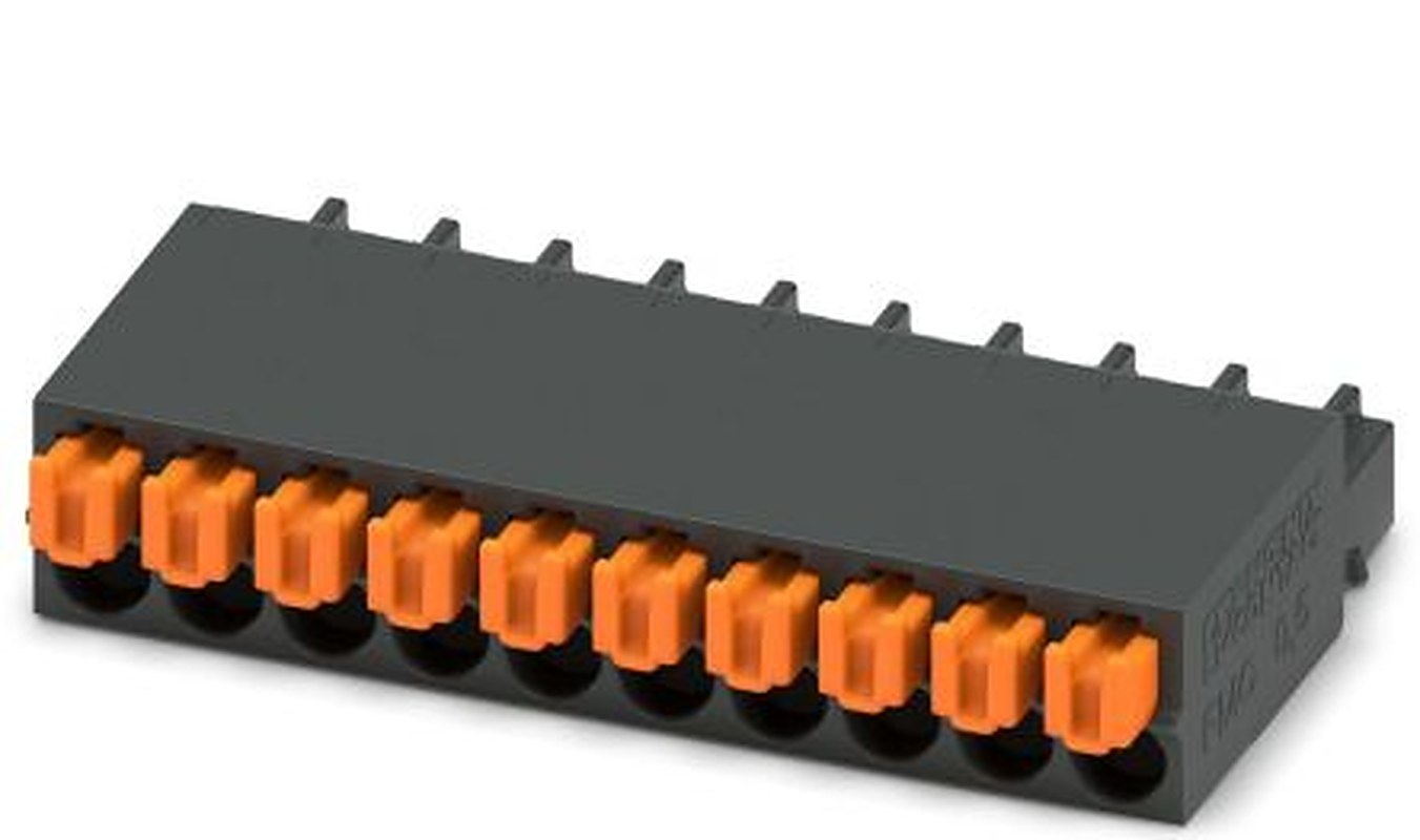 Phoenix Contact FMC 0.5/10-ST-2.54 Series PCB Terminal Block, 10-Contact, 2.54 mm Pitch, 1 Row, 1821177