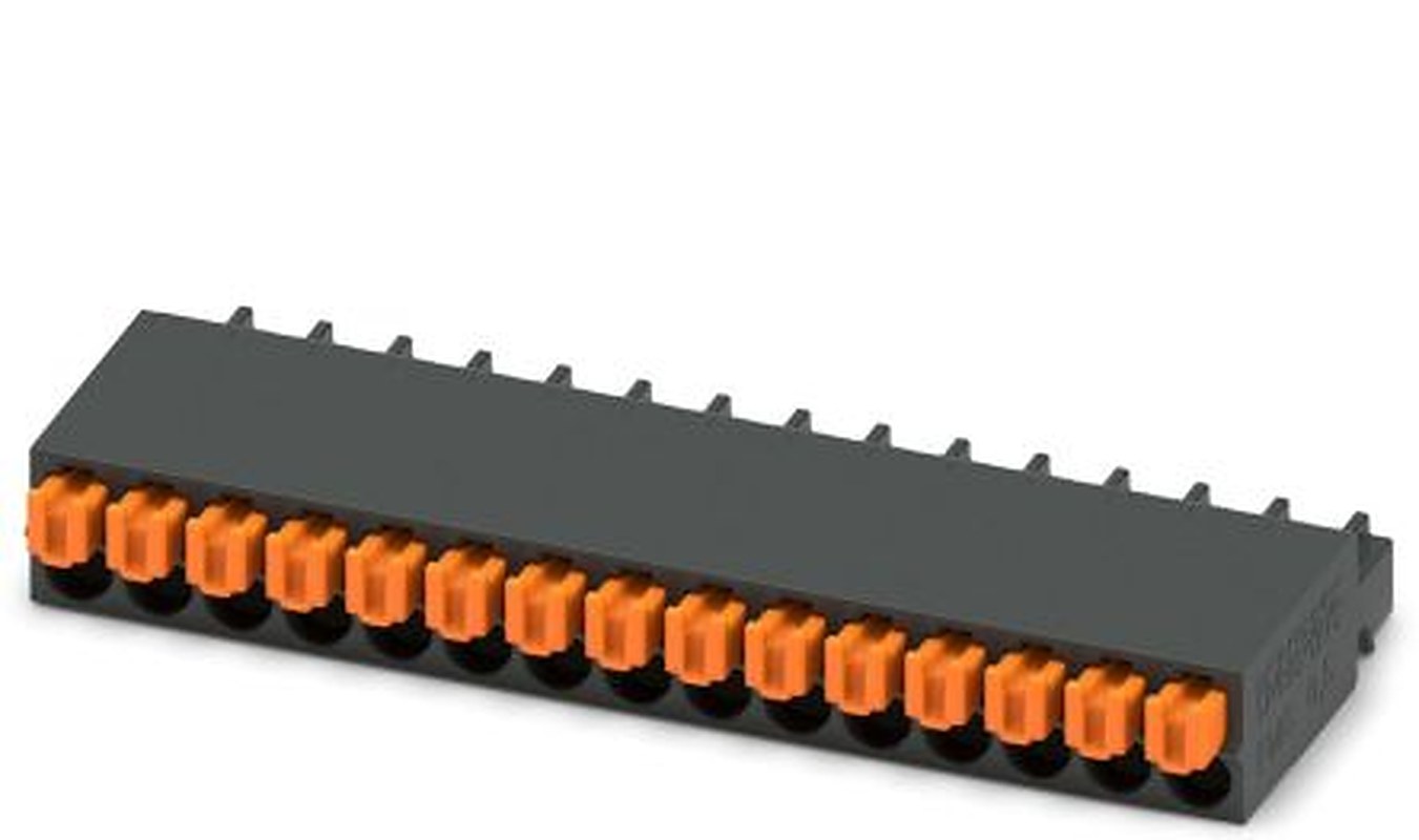 Phoenix Contact FMC 0.5/15-ST-2.54 Series PCB Terminal Block, 15-Contact, 2.54 mm Pitch, 1 Row, 1821229