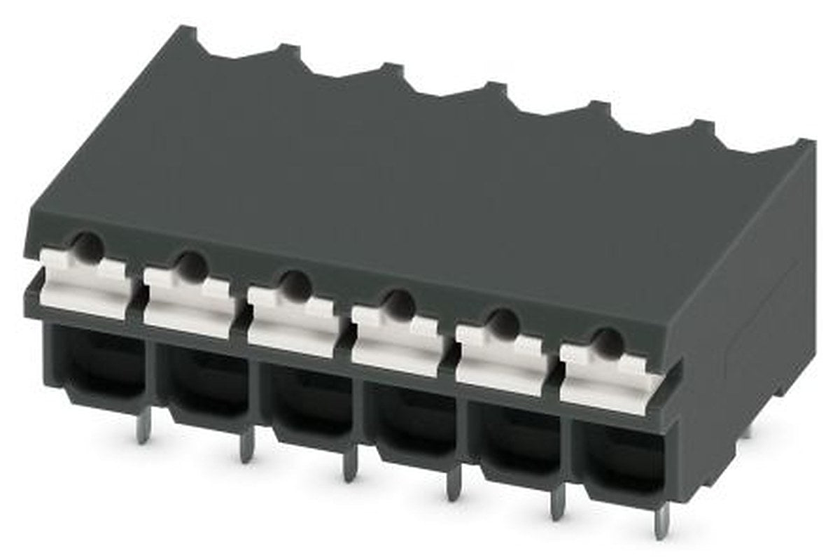 Phoenix Contact SPT-THR 1.5/6-H-3.5 P26 Series PCB Terminal Block, 6-Contact, 3.5 mm Pitch, 1 Row, 1822794