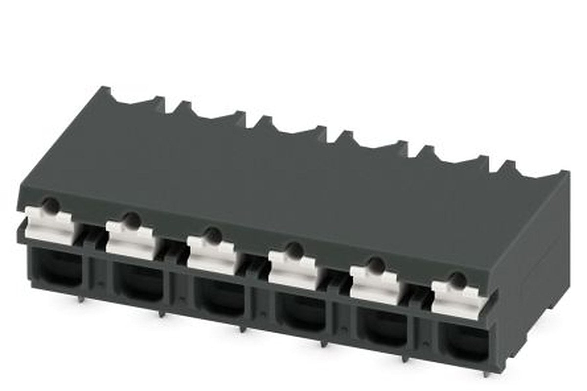Phoenix Contact SPT-THR 1.5/6-H-5.08 P20 R56 Series Pluggable Terminal Block, 6-Contact, 5.08 mm Pitch, 1 Row, 1824006