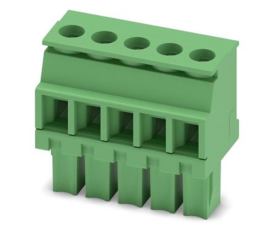 Phoenix Contact MCVW 1.5/5-ST-3.81 Series Pluggable Terminal Block, 5-Contact, 3.81 mm Pitch, 1 Row