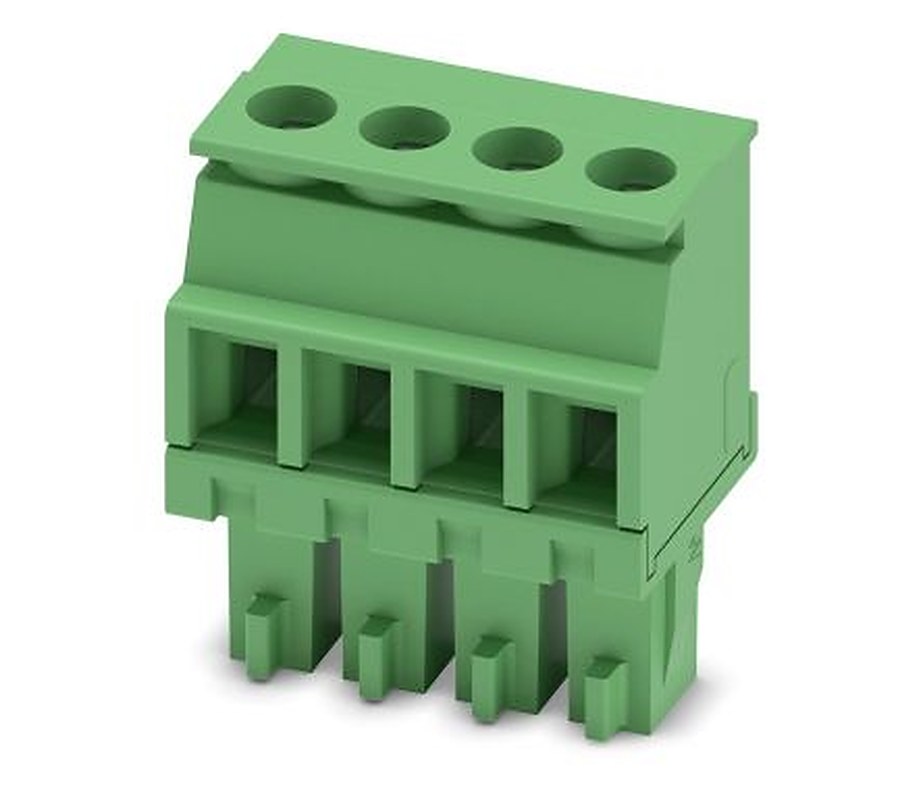 Phoenix Contact MCVR 1.5/4-ST-3.81 Series Pluggable Terminal Block, 4-Contact, 3.81 mm Pitch, 1 Row