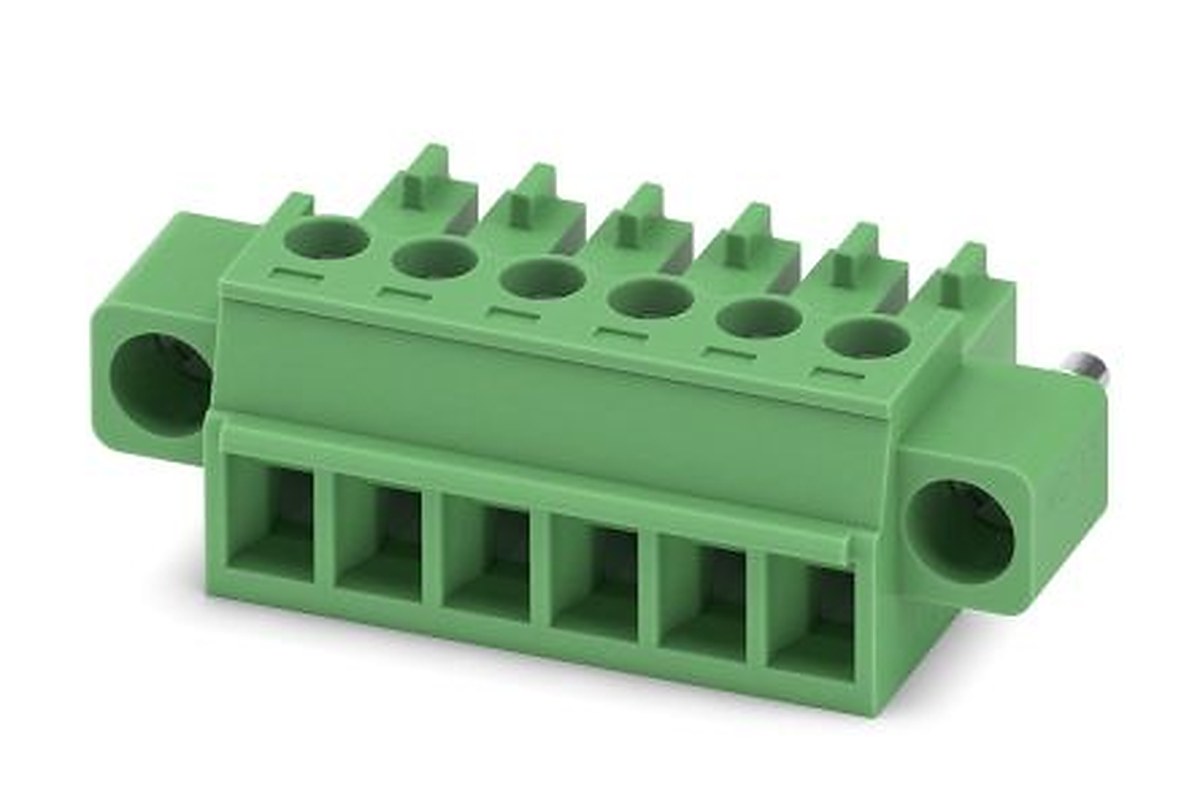 Phoenix Contact MC 1.5/6-STF-3.81 Series Pluggable Terminal Block, 6-Contact, 3.81 mm Pitch, 1 Row, 1827745
