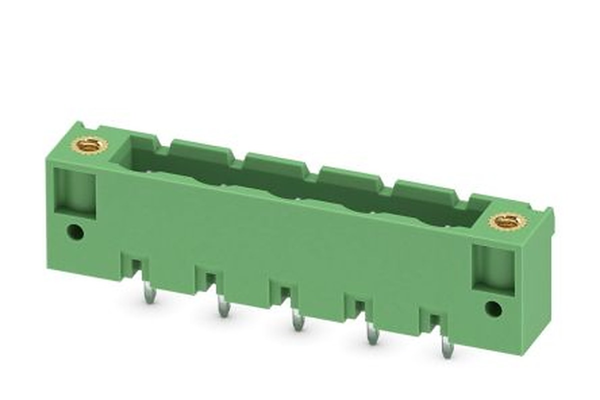 Phoenix Contact GMSTBV 2.5/ 5-GF-7.62 Series Pluggable Terminal Block, 5-Contact, 7.62 mm Pitch, 1 Row, 1829183