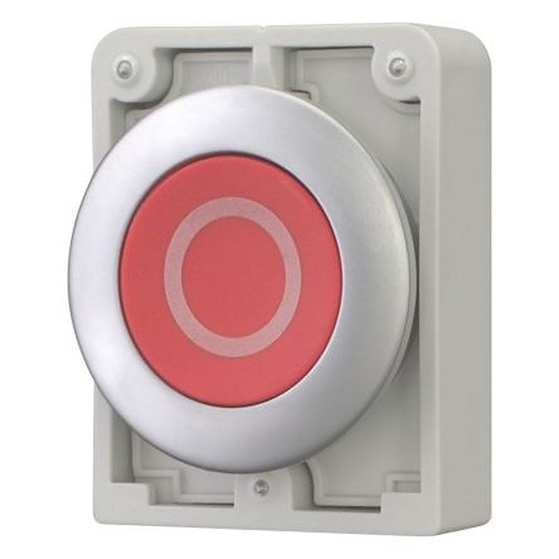 Eaton RMQ Titan M30 Series Push Button Switch, Maintained, Panel, 30.5 mm Cutout, Red LED, IP66, IP67, IP69K