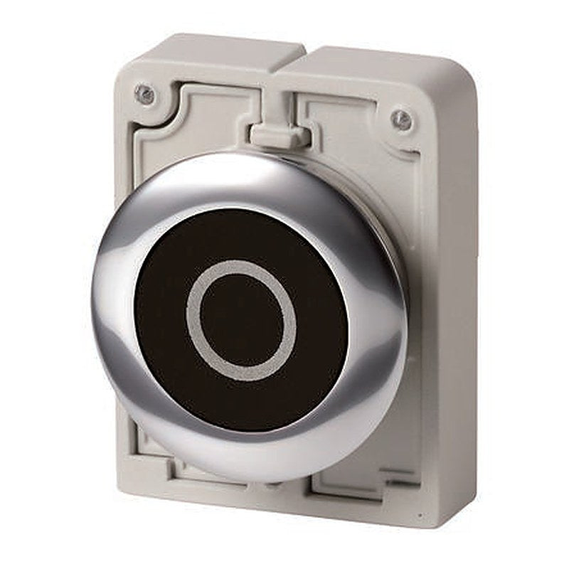 Eaton RMQ Titan M30 Series Push Button Switch, Maintained, Panel, 30.5 mm Cutout, Black LED, IP66, IP67, IP69K