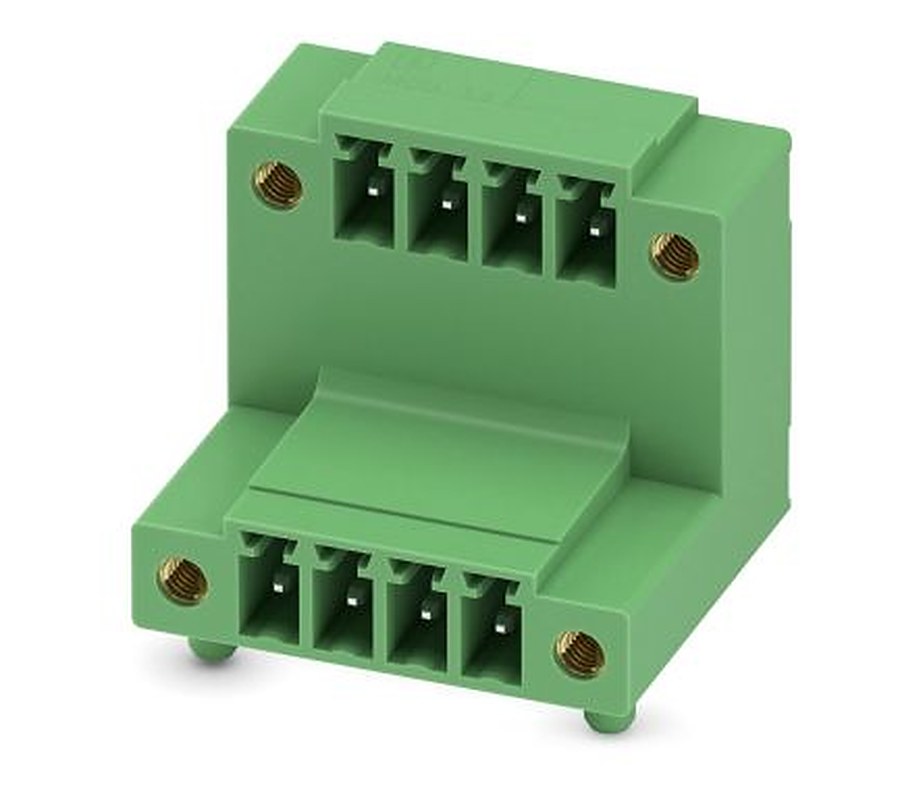 Phoenix Contact MCD 1.5/ 4-GF-3.81 Series Pluggable Terminal Block, 4 Contact(s), 3.81 mm Pitch, 2 Row