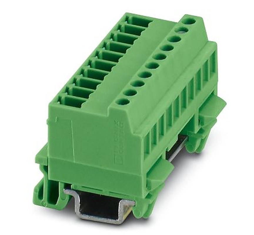 Phoenix Contact 1832811 MCVK 1.5/10-G-3.81 Series DIN Rail Connector Green, 1.5mm², Screw