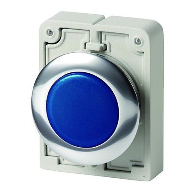 Eaton, M30 Blue Pilot Indicator, 30 mm Cutout, IP69K, IP67, Rectangular, 250V