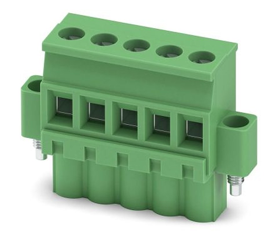 Phoenix Contact MVSTBW 2.5/5-STF-5.08 Series PCB Terminal Block, 5-Contact, 5.08 mm Pitch, 1 Row, 1834932