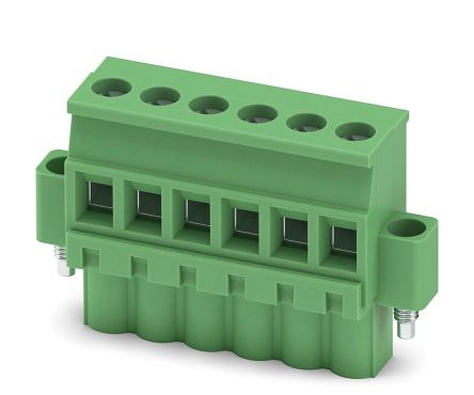 Phoenix Contact MVSTBW 2.5/6-STF-5.08 Series PCB Terminal Block, 6-Contact, 5.08 mm Pitch, 1 Row, 1834945