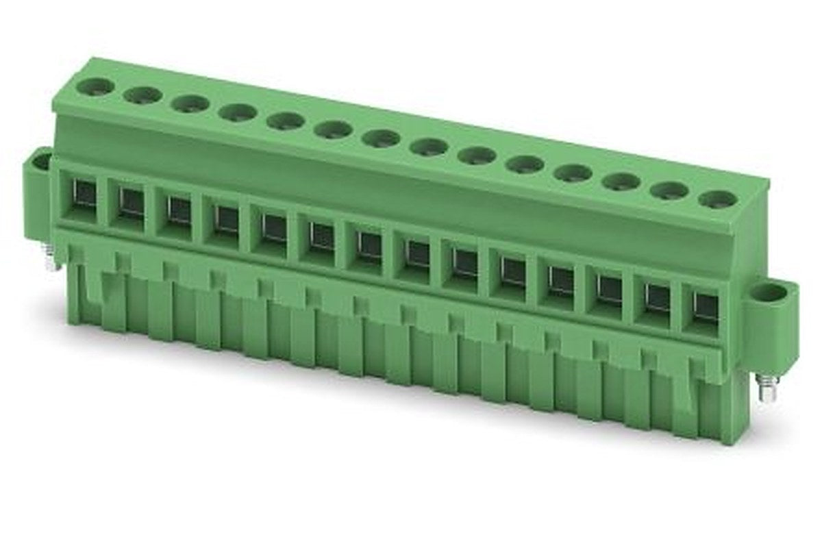 Phoenix Contact MVSTBR 2.5/14-STF-5.08 Series PCB Terminal Block, 14-Contact, 5.08 mm Pitch, 1 Row, 1835216