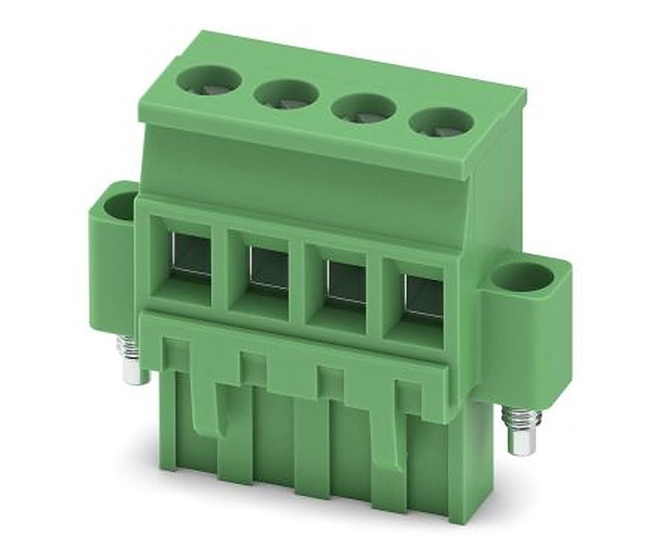 Phoenix Contact MVSTBR Series PCB Terminal Block, 4-Contact, 5 mm Pitch, 1 Row, 1835494