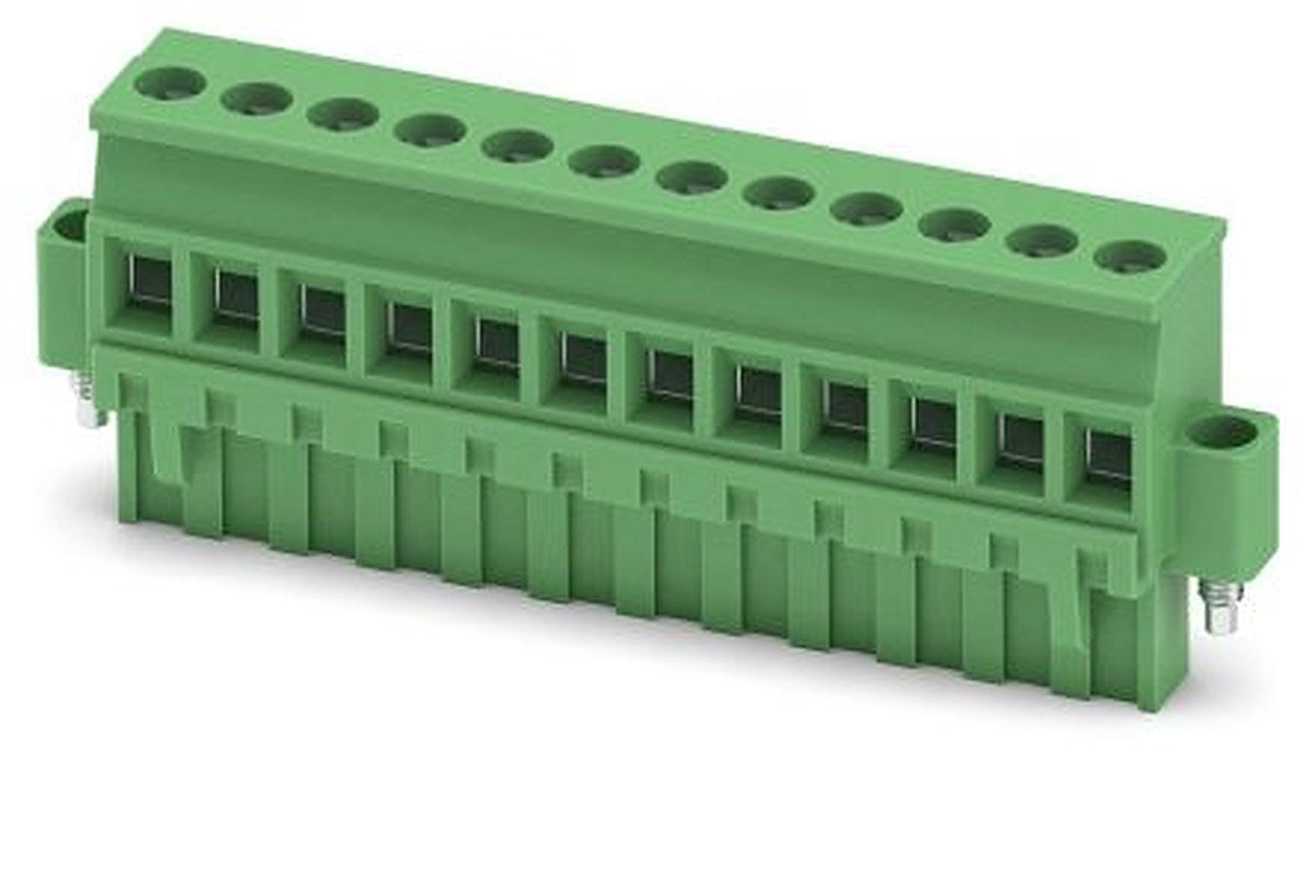 Phoenix Contact MVSTBR 2.5/12-STF Series PCB Terminal Block, 12-Contact, 5 mm Pitch, 1 Row, 1835575