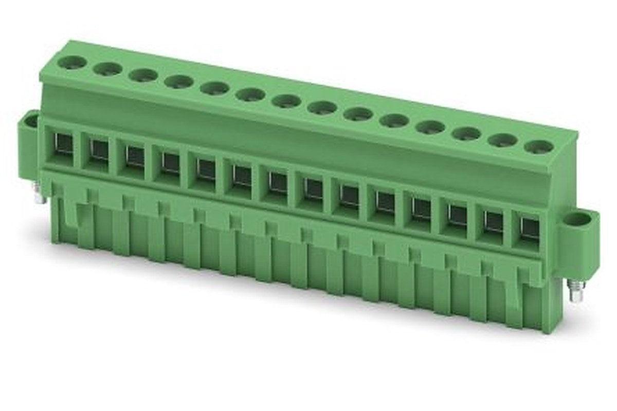 Phoenix Contact MVSTBR 2.5/14-STF Series PCB Terminal Block, 14-Contact, 5 mm Pitch, 1 Row, 1835591