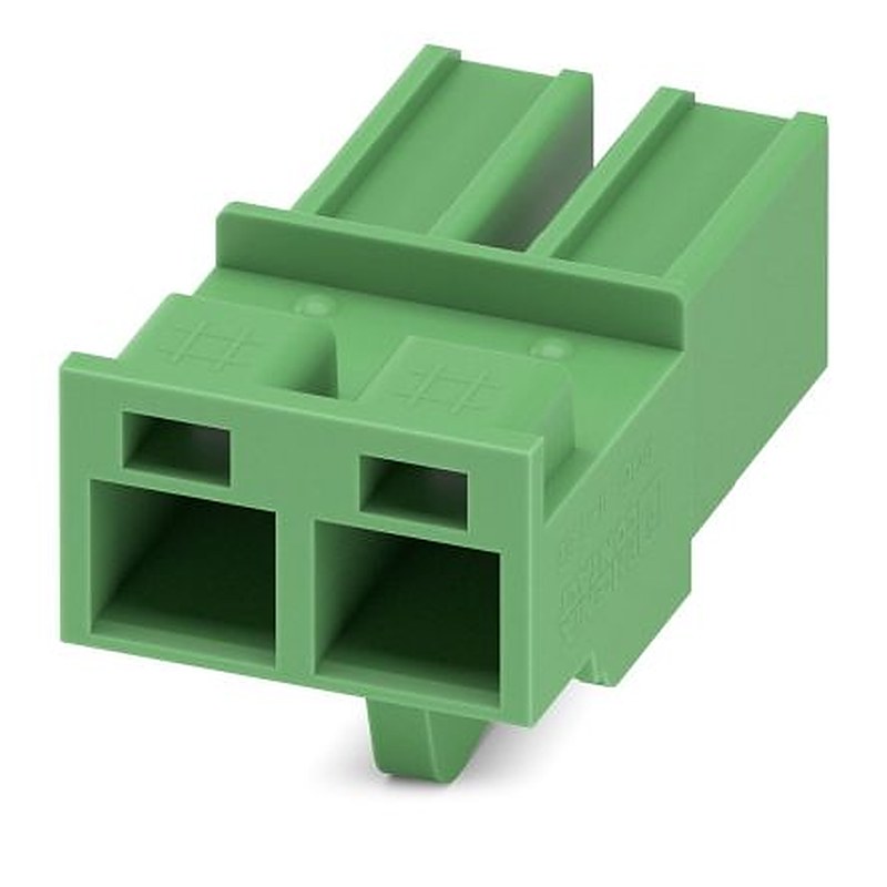 Phoenix Contact PCC 4/2-ST-7.62 Series Pluggable Terminal Block, 2-Contact, 7.62 mm Pitch, 1 Row, 1840191