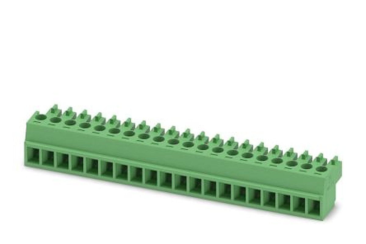 Phoenix Contact MC 1.5/20-ST-3.81 Series Pluggable Terminal Block, 20-Contact, 3.81 mm Pitch, 1 Row, 1840353