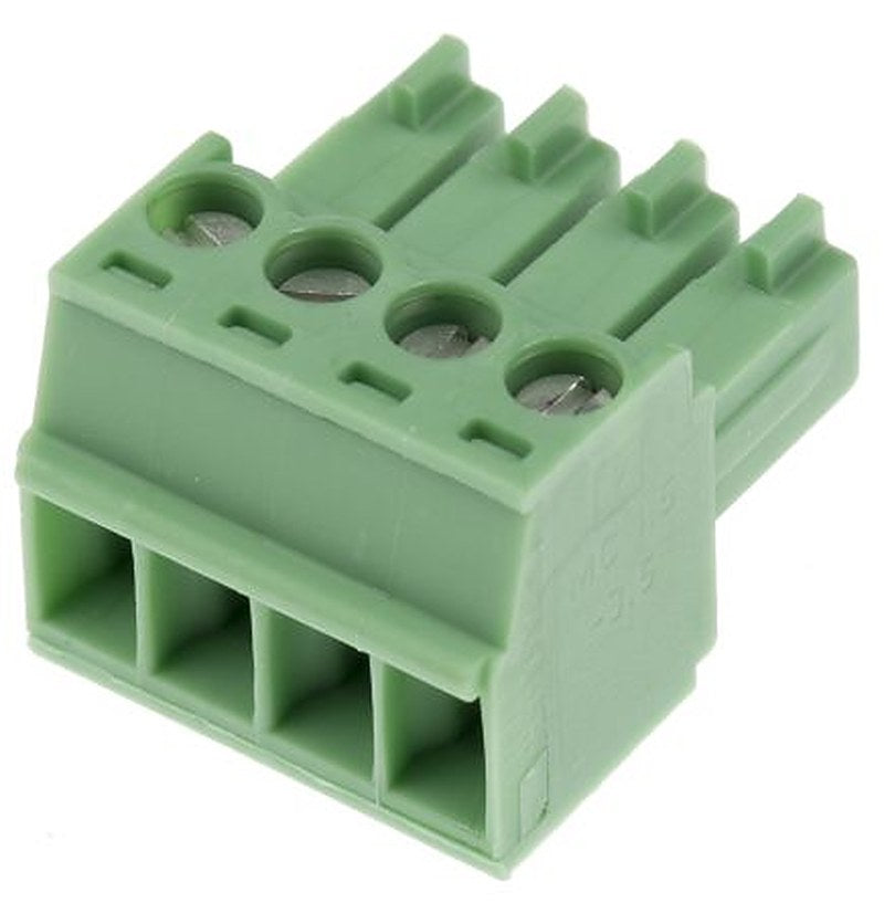 Phoenix Contact MC 1.5/4-ST-3.5 Series Pluggable Terminal Block, 4-Contact, 3.5 mm Pitch, 1 Row