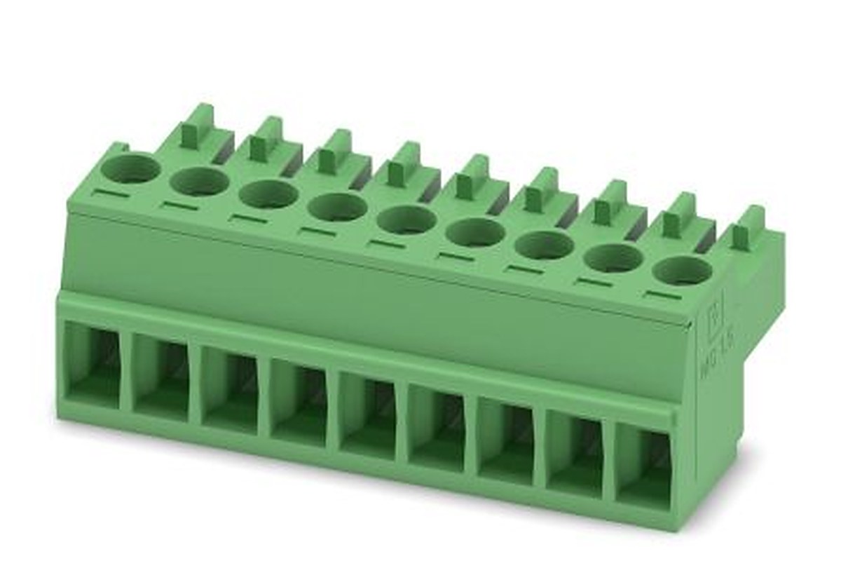 Phoenix Contact MC 1.5/9-ST-3.5 Series Pluggable Terminal Block, 9-Contact, 3.5 mm Pitch, 1 Row