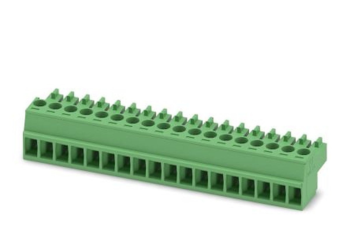Phoenix Contact MC 1.5/18-ST-3.5 Series Pluggable Terminal Block, 18-Contact, 3.5 mm Pitch, 1 Row, 1840528