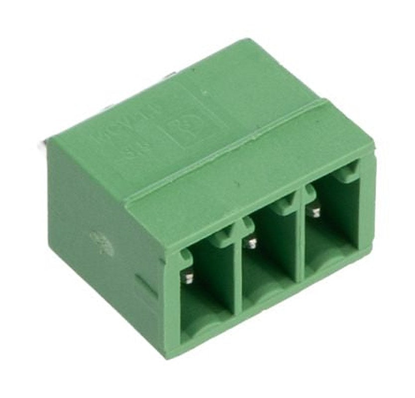 Phoenix Contact MCV 1.5/3-G-3.5 Series Pluggable Terminal Block, 3-Contact, 3.5 mm Pitch, 1 Row, 1843619