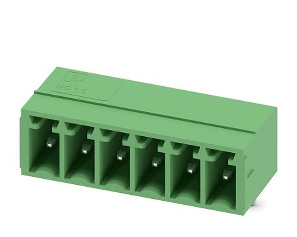Phoenix Contact MC 1.5/ 6-G-3.5 Series Pluggable Terminal Block, 6-Contact, 3.5 mm Pitch, 1 Row, 1844252