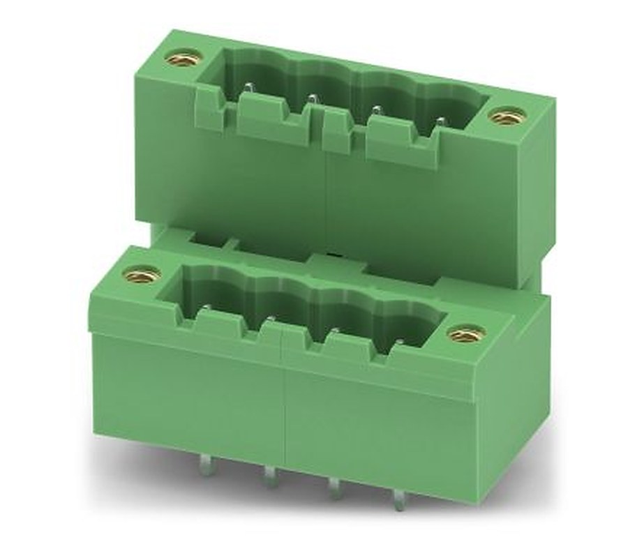 Phoenix Contact MDSTBV 2.5/ 4-GF-5.08 Series Pluggable Terminal Block, 4-Contact, 5.08 mm Pitch, 2 Row, 1845659