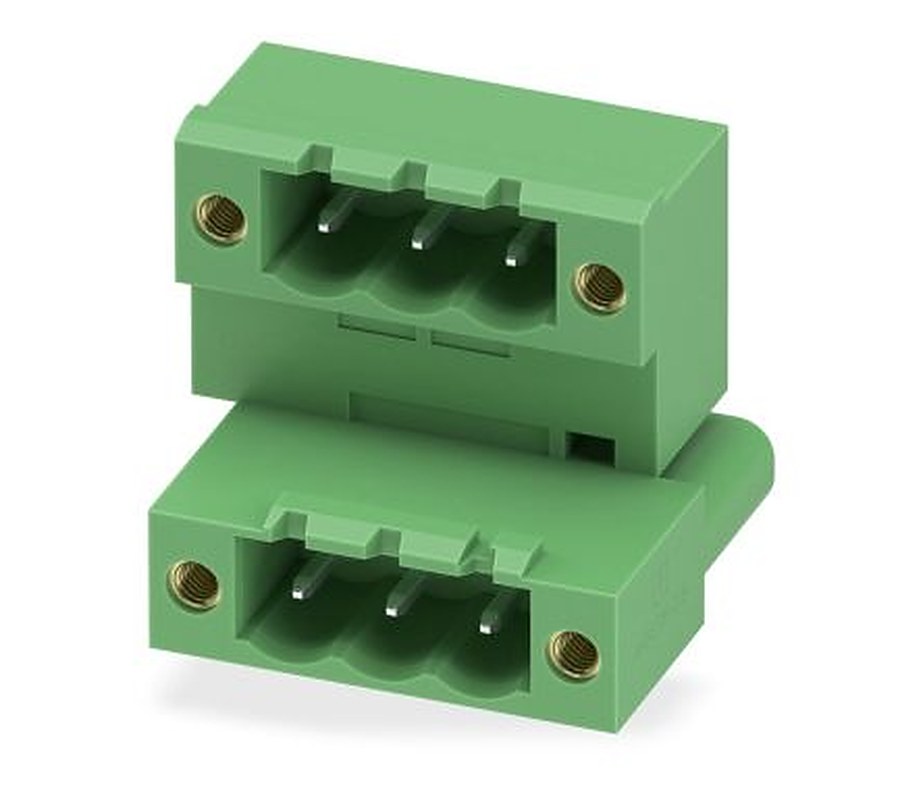 Phoenix Contact MDSTB 2.5/ 3-GF Series Pluggable Terminal Block, 3-Contact, 5 mm Pitch, 2 Row, 1846700