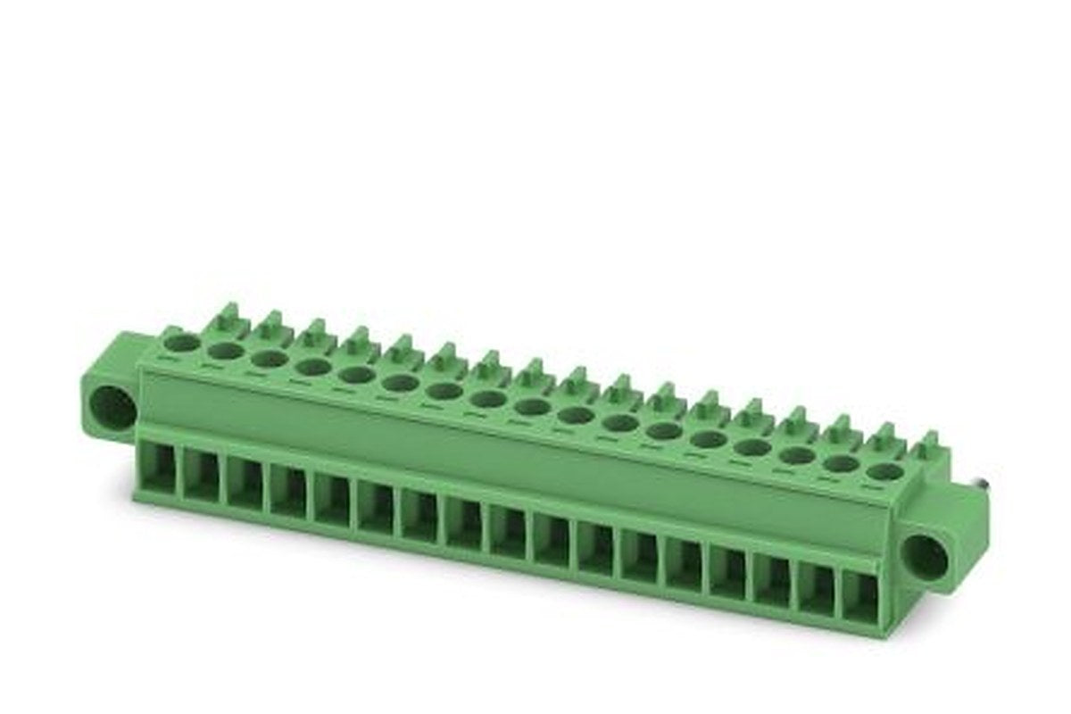 Phoenix Contact MC 1.5/17-STF-3.5 Series Pluggable Terminal Block, 17-Contact, 3.5 mm Pitch, 1 Row, 1847275