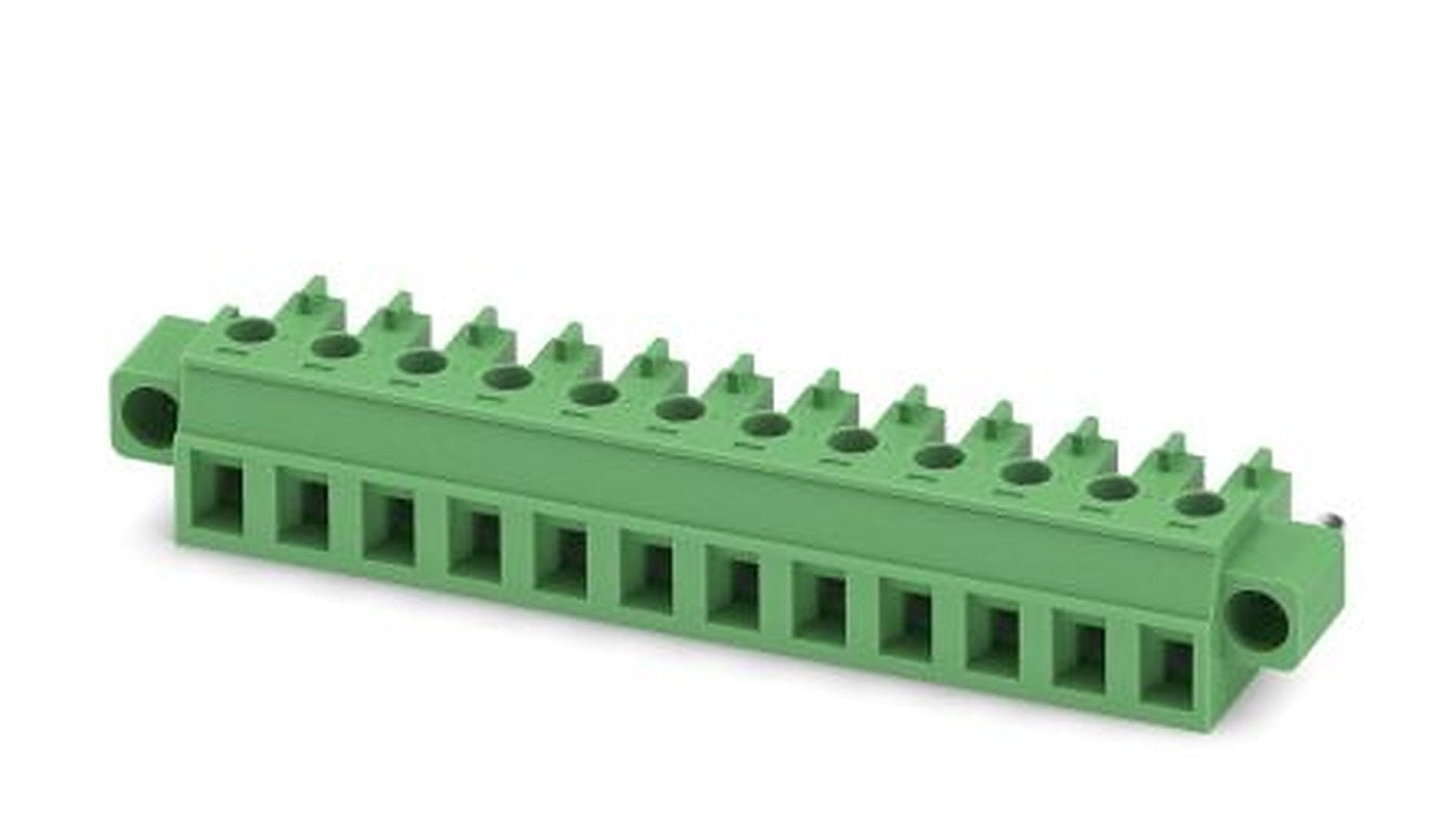 Phoenix Contact MC 1.5/12-STF-5.08 Series Pluggable Terminal Block, 12-Contact, 5.08 mm Pitch, 1 Row, 1847453