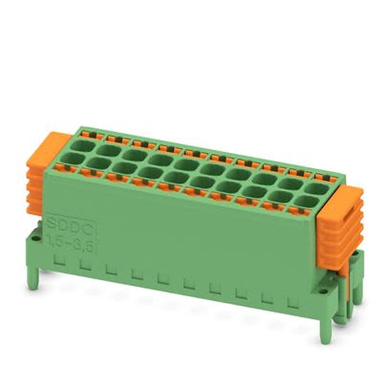 Phoenix Contact CDDC Series PCB Connector, 20-Contact, 3.5 mm Pitch, Flange, 2 Row