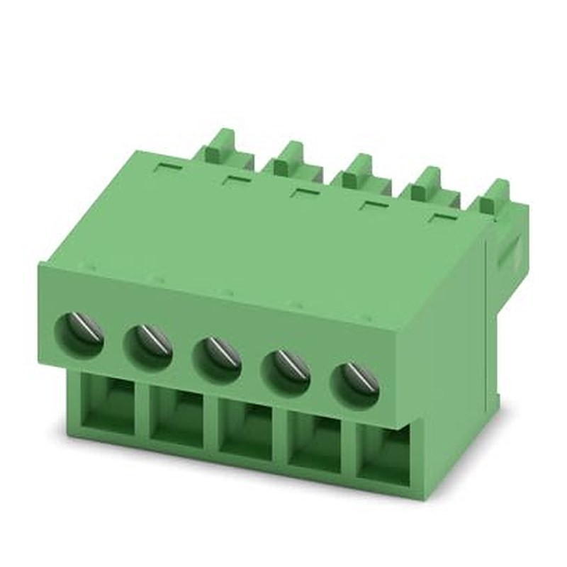 Phoenix Contact 5/.-ST, FRONT-MC 1 Series Pluggable Terminal Block, 5-Contact, 3.81 mm Pitch, 1 Row, 1850699
