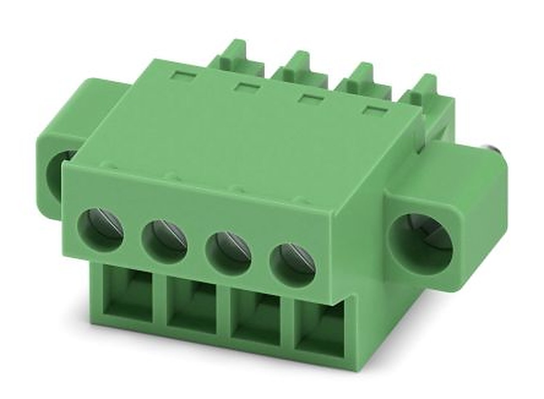 Phoenix Contact FRONT-MC 1.5/4-STF-3.81 Series Pluggable Terminal Block, 4-Contact, 3.81 mm Pitch, 1 Row