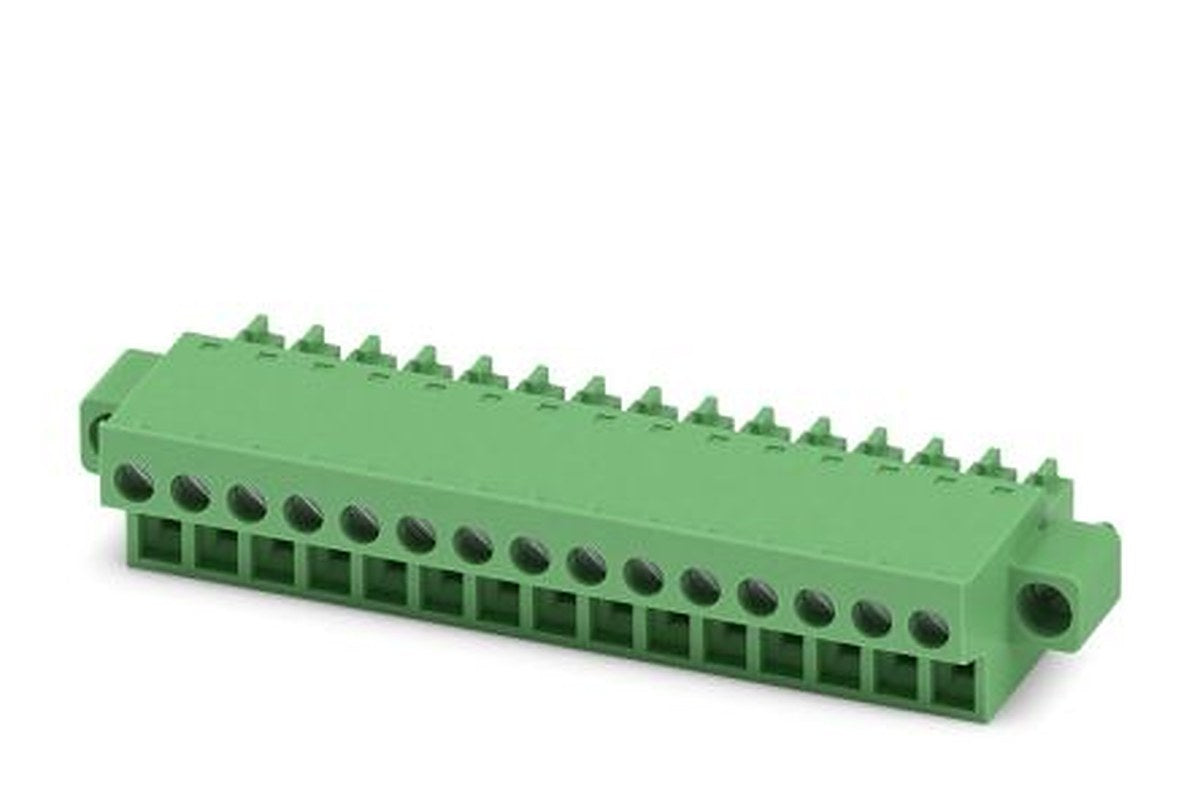 Phoenix Contact FRONT-MC 1.5/15-STF-3.81 Series Pluggable Terminal Block, 15-Contact, 3.81 mm Pitch, 1 Row, 1850987