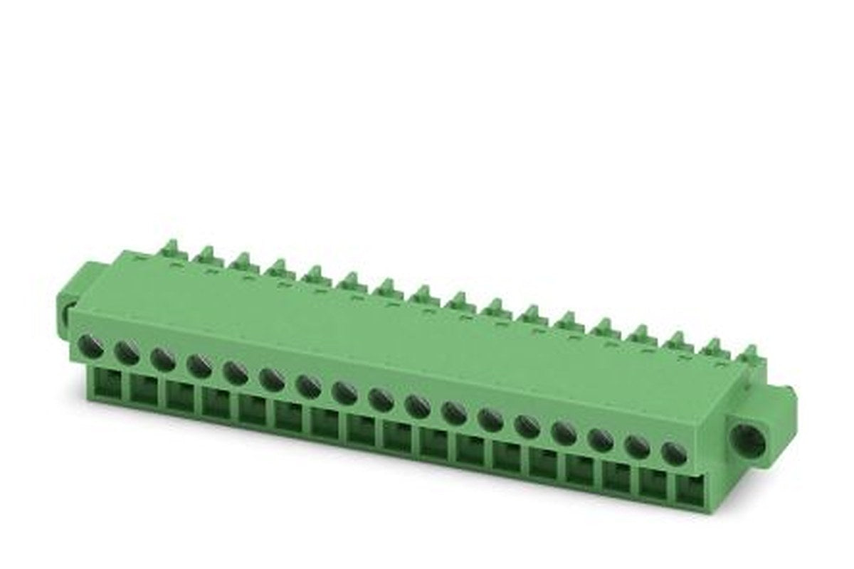 Phoenix Contact FRONT-MC 1.5/17-STF-3.81 Series Pluggable Terminal Block, 17-Contact, 3.81 mm Pitch, 1 Row, 1851009