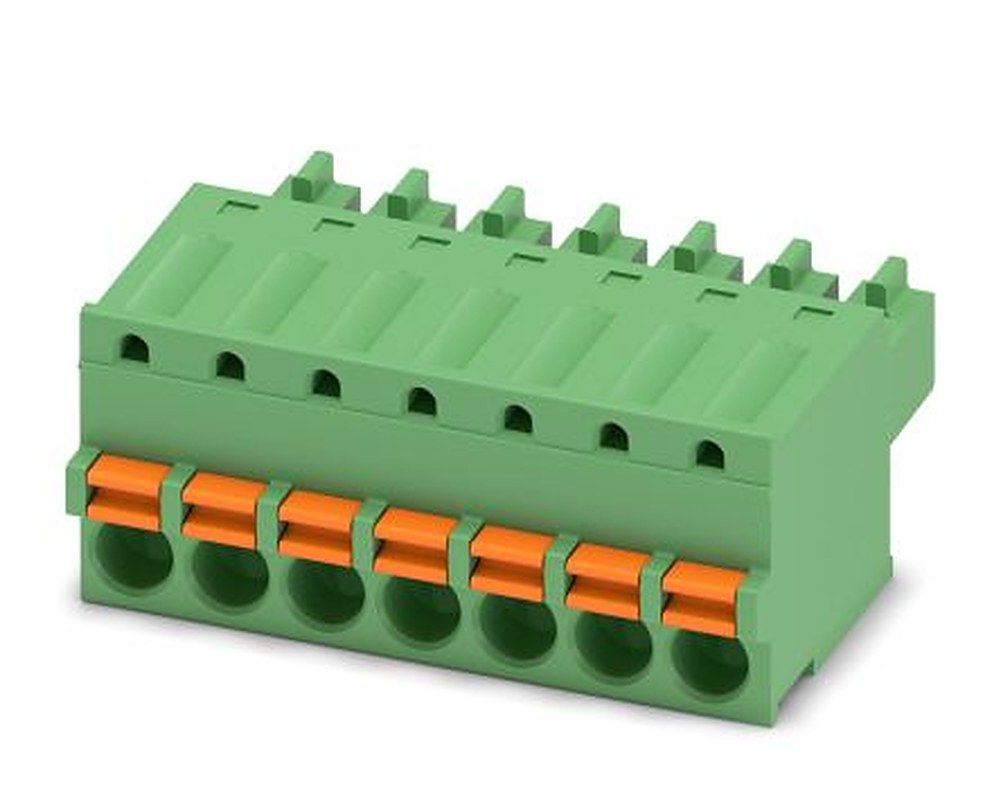 Phoenix Contact FK-MCP 1.5/7-ST-3.81 Series Pluggable Terminal Block, 7-Contact, 3.81 mm Pitch, 1 Row, 1851096
