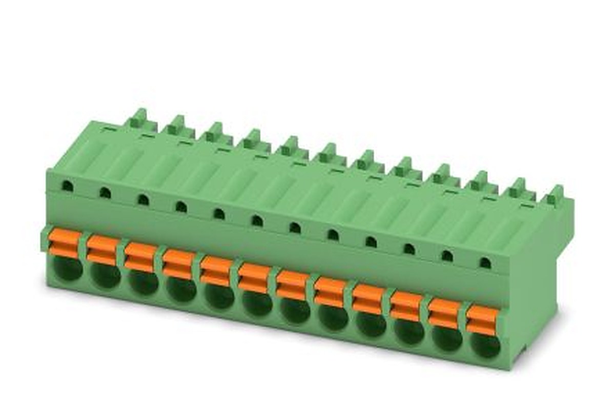 Phoenix Contact FK-MCP 1.5/12-ST-3.81 Series Pluggable Terminal Block, 12-Contact, 3.81 mm Pitch, 1 Row