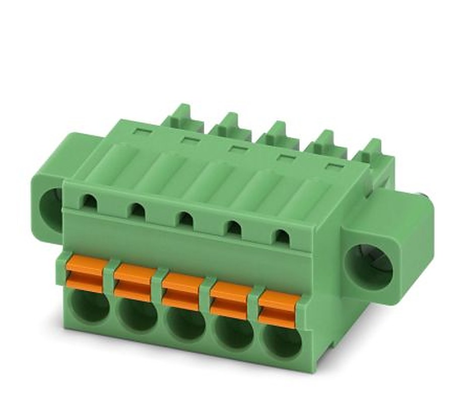 Phoenix Contact FK-MCP 1.5/5-STF-3.81 Series Pluggable Terminal Block, 5-Contact, 3.81 mm Pitch, 1 Row, 1851261