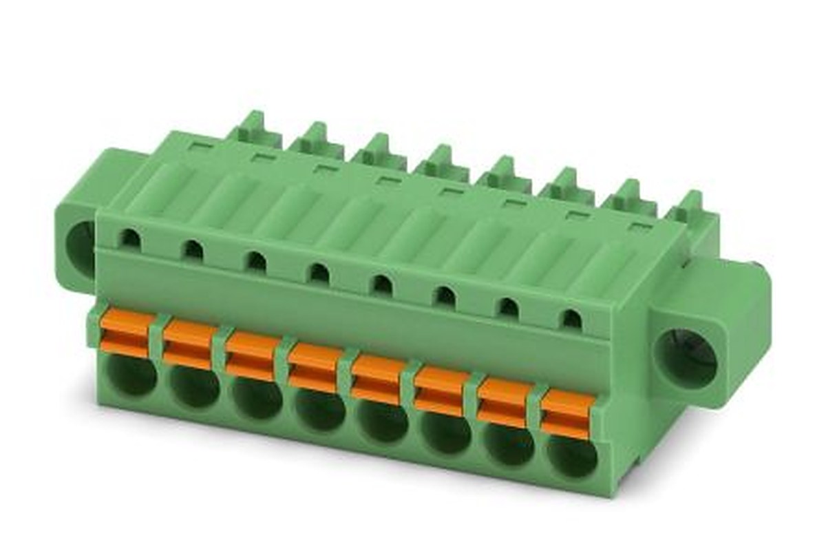 Phoenix Contact FK-MCP 1.5/8-STF-3.81 Series Pluggable Terminal Block, 8-Contact, 3.81 mm Pitch, 1 Row, 1851290