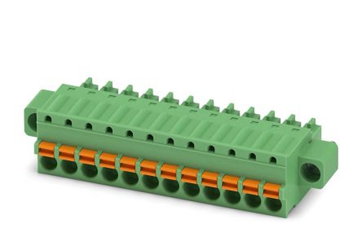 Phoenix Contact FK-MCP 1.5/12-STF-3.81 Series Pluggable Terminal Block, 12-Contact, 3.5 mm Pitch, 1 Row