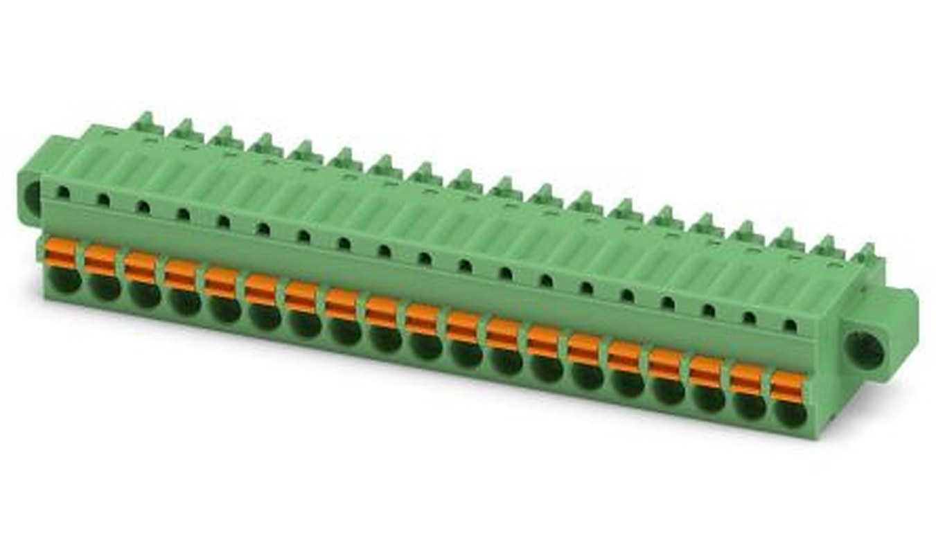 Phoenix Contact FK-MCP 1.5/19-STF-3.81 Series PCB Terminal Block, 19-Contact, 3.81 mm Pitch, 1 Row, 1851407