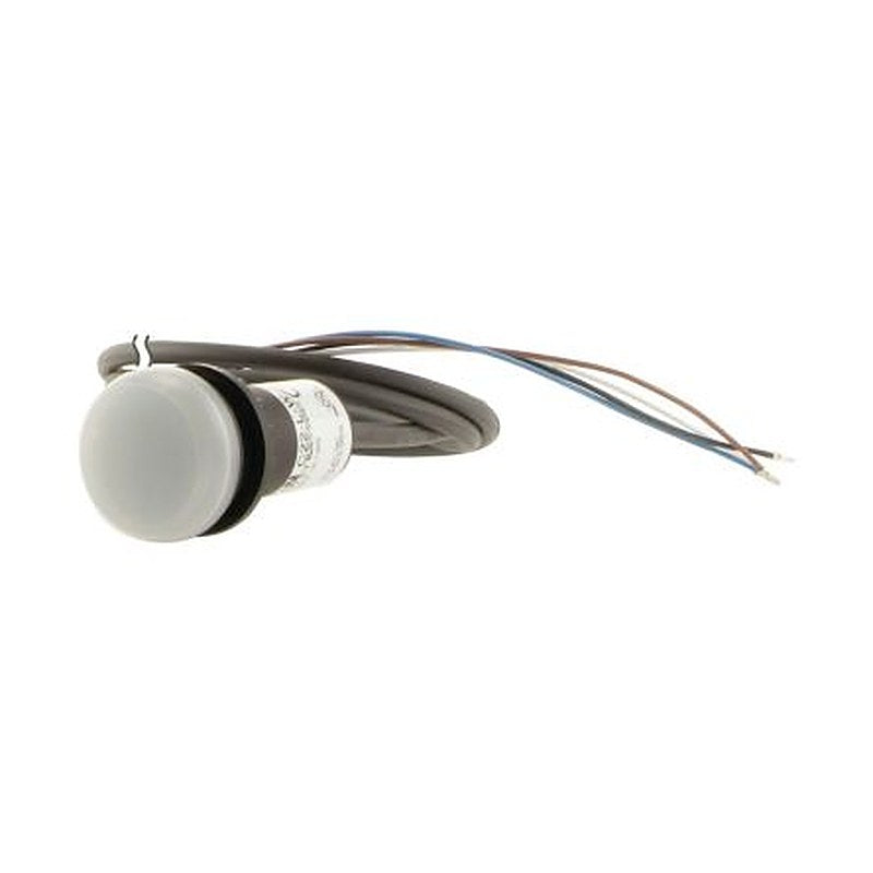 Eaton, C22, Panel Mount White LED Indicator, 22.5 mm Cutout, Dome, 24V
