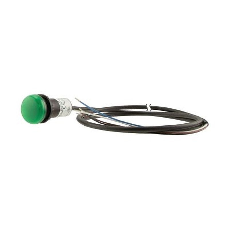 Eaton, C22, Panel Mount Green LED Indicator, 22.5 mm Cutout, Dome, 24V