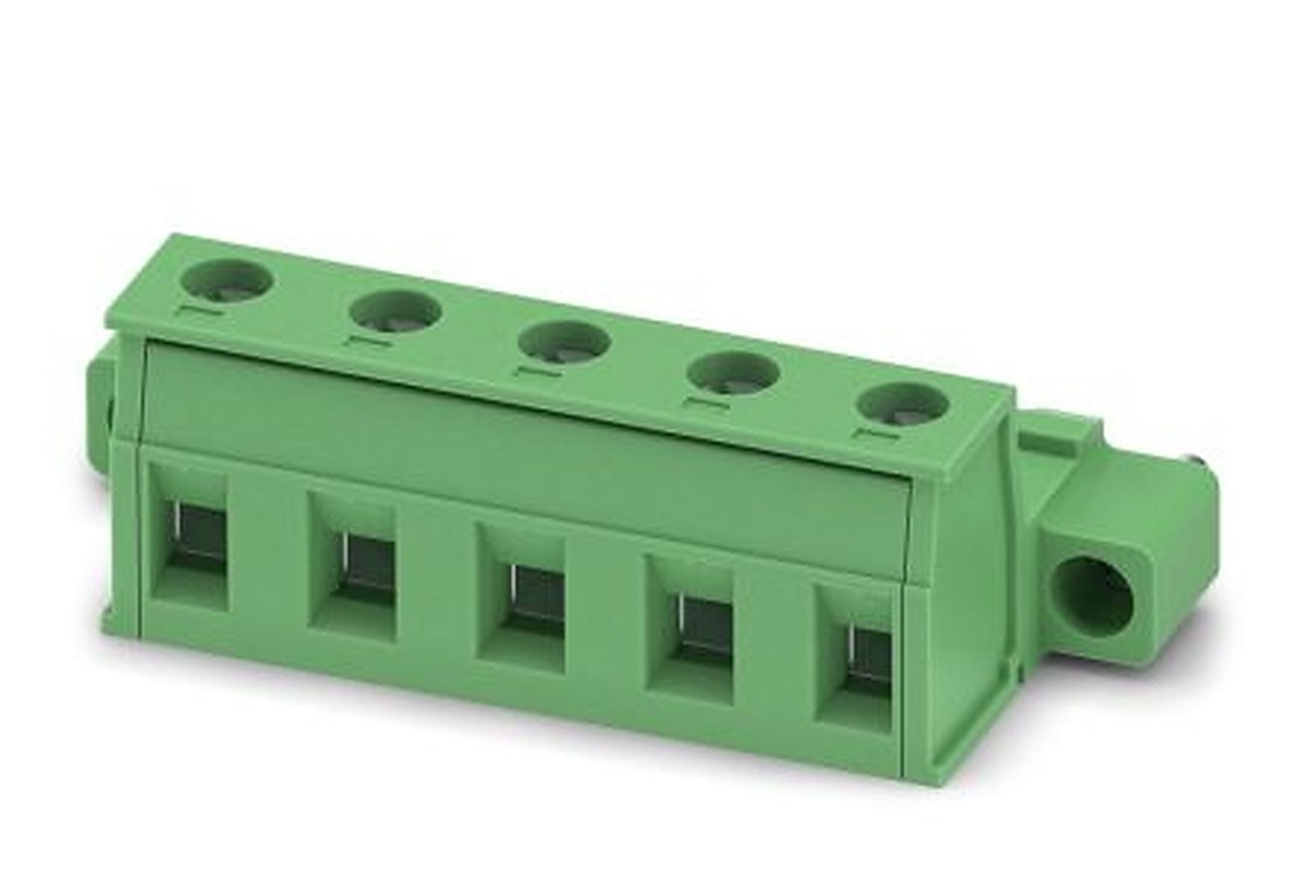 Phoenix Contact GIC 2.5/5-STF-7.62 Series Pluggable Terminal Block, 5-Contact, 7.62 mm Pitch, 1 Row, 1858905