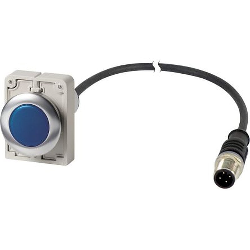 Eaton, C30, Panel Mount Blue LED Indicator, 30 mm Cutout, Round, 24V