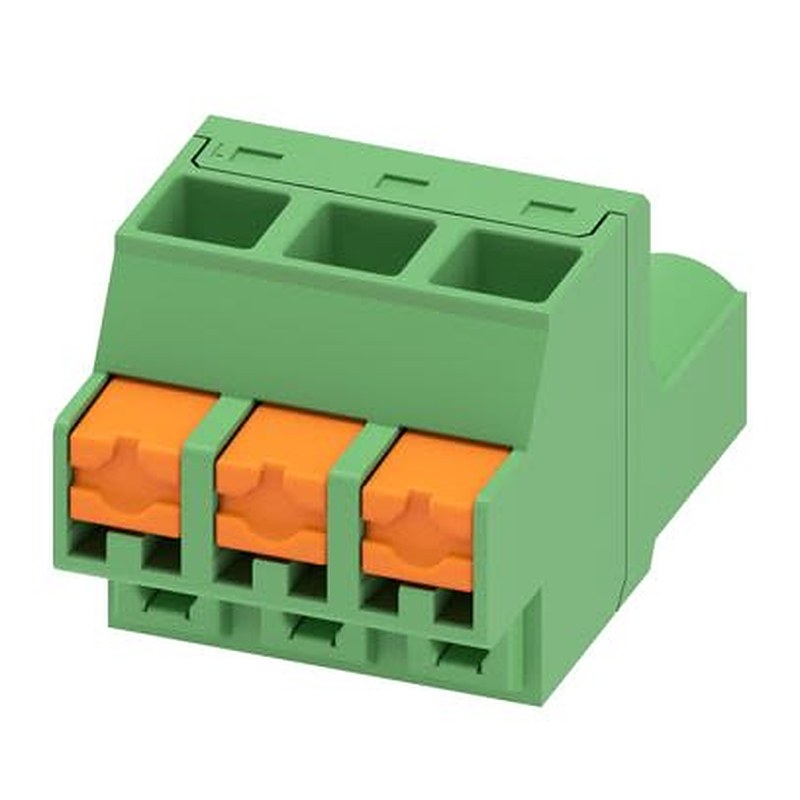 Phoenix Contact 5/..-ST, FKCOW 2 Series Pluggable Terminal Block, 3-Contact, 5.08 mm Pitch, 1 Row, 1860552